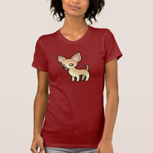 Camiseta Chihuahua del dibujo animado (capa lisa)