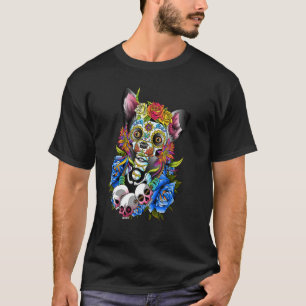 Camiseta Chihuahua Dia De Los Muertos Esquina De Azúcar De 