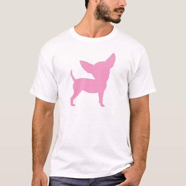 Camiseta Chihuahua divertida rosada (Anverso)
