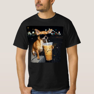 Camiseta Chihuahua Divertido Beber Amante Del Café Con Hiel