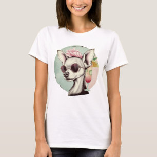 Camiseta 🕶️ Chihuahua Divertido con Cóctel – Playa de Vera