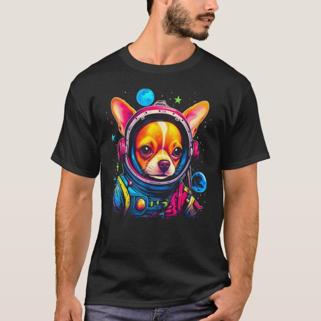 Camiseta Chihuahua Dog as Astronaut (Anverso)