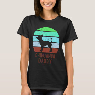 Camiseta Chihuahua Dog Dad Viñeta Retro de los años 70