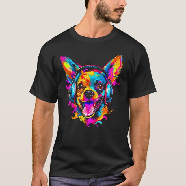 Camiseta Chihuahua Dog DJ Festival (Anverso)