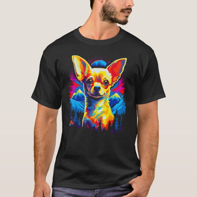 Camiseta Chihuahua Dog Hiking (Anverso)
