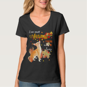 Camiseta Chihuahua Dog I Can Smell Autumn Dancing In The Br