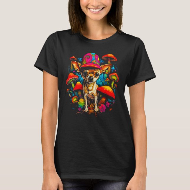 Camiseta Chihuahua Dog Mushroom (Anverso)