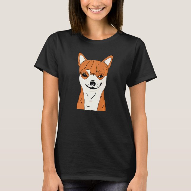 Camiseta Chihuahua Dog Shirt Funny Chihuahua Smiling Face P (Anverso)