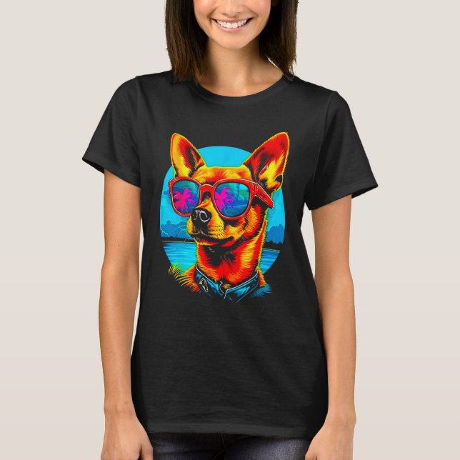 Camiseta Chihuahua Dog Sunglasses (Anverso)