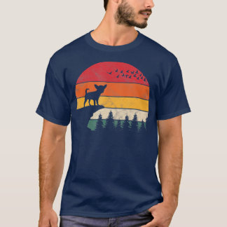 Camiseta Chihuahua Dog Sunset Retro Style para hombres muje