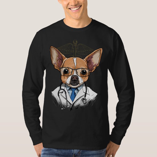 Camiseta Chihuahua Dogtor Vet Veterinario Perro Médica (Anverso)