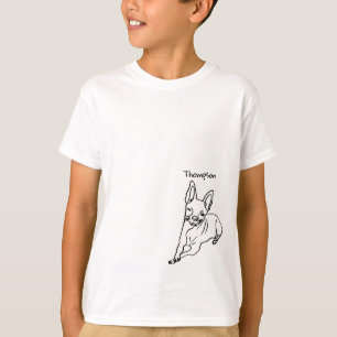Camiseta Chihuahua elegante: Decoración de líneas de arte p