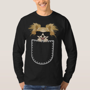 Camiseta Chihuahua En El Bolsillo De La Mama