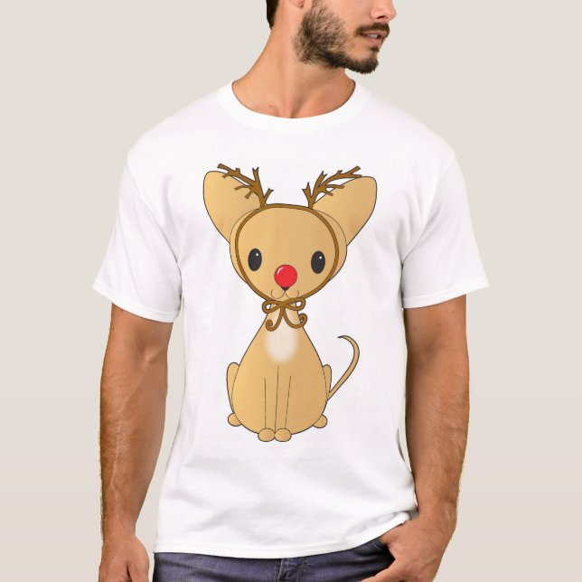 Camiseta Chihuahua en el traje de Rudolf (Anverso)