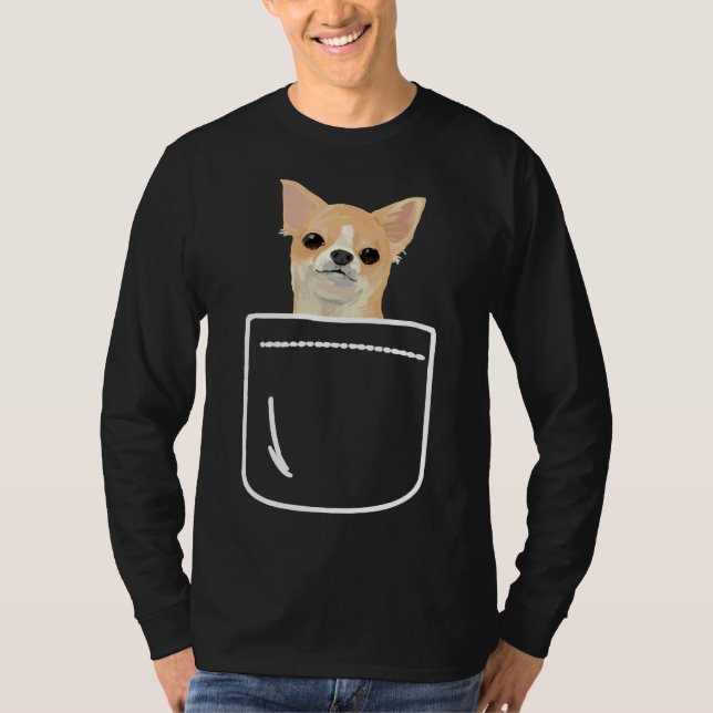 Camiseta Chihuahua En Tu Portada De Bolsillo Delantera (Anverso)