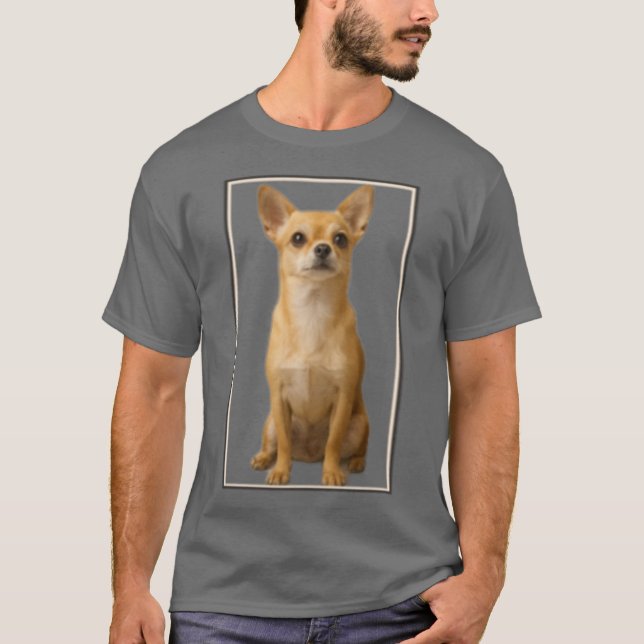 Camiseta Chihuahua enmarcado divertido (Anverso)