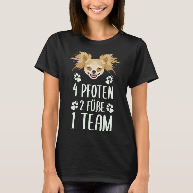 Camiseta Chihuahua, equipo de 4 patas de 2 pies (Anverso)