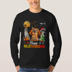 Camiseta Chihuahua Feliz Hallothanksmas Halloween Thanksgiv