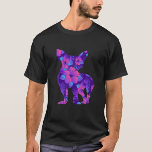 Camiseta Chihuahua Flor de Perro Chi Floral Tropical Hawaia