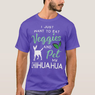 Camiseta Chihuahua Funny Vegan Perg Lover Dueña Xmas Birthd
