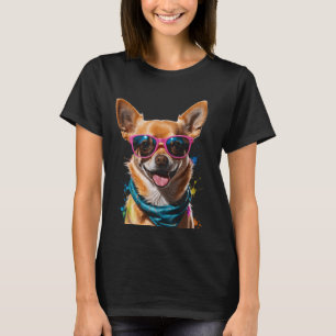 Camiseta Chihuahua Gafas de sol Perro Gracioso Arte Animal 