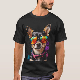 Camiseta Chihuahua Gafas de sol Perro Gracioso Arte Animal