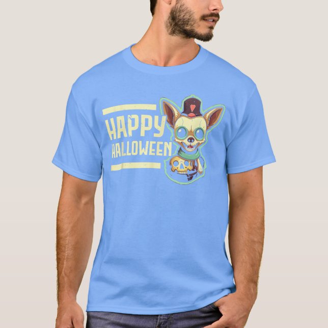 Camiseta Chihuahua Halloween Trick O Treoky Puppy Do (Anverso)
