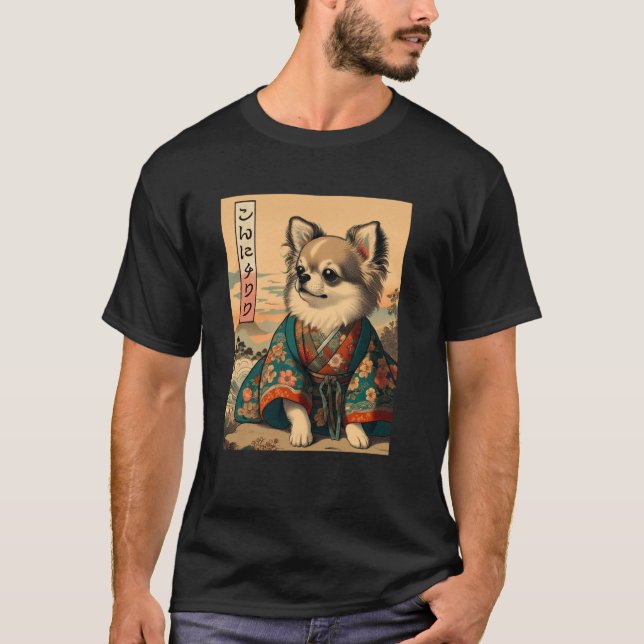 Camiseta Chihuahua japonés Konnichihuahua Konichiwawa Cute (Anverso)