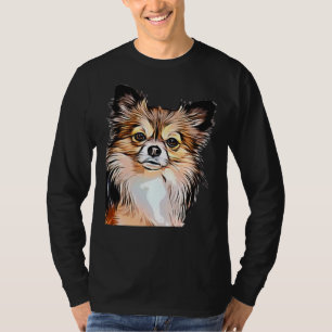Camiseta Chihuahua Long Coat Tri Color