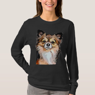 Camiseta Chihuahua Long Coat Tri Color