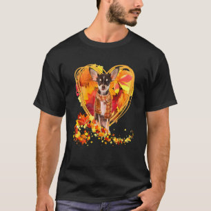 Camiseta Chihuahua Love Autumn Heart Thankending
