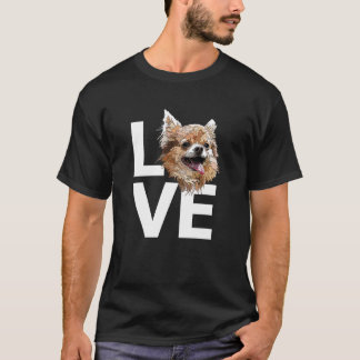 Camiseta Chihuahua Love Long Hair Chiwawa Long Haied Dog L