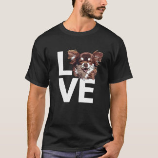 Camiseta Chihuahua Love Long Hair Chiwawa Long Haike Happy