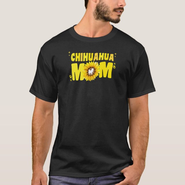 Camiseta Chihuahua Mamá Sunflower Ch (Anverso)