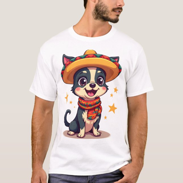 Camiseta Chihuahua  Mexico  Cinco de Mayo  Funny Dog  Copy (Anverso)
