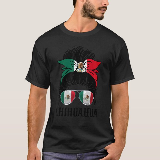Camiseta Chihuahua México Orgullo Estado de Bandera Mexican (Anverso)