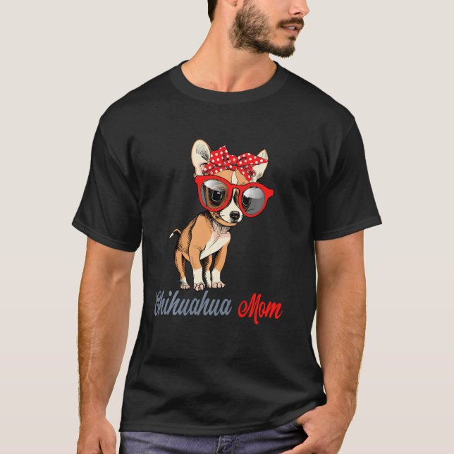 Camiseta Chihuahua Mom Cute Chihuahua Sunglass Headband D (Anverso)