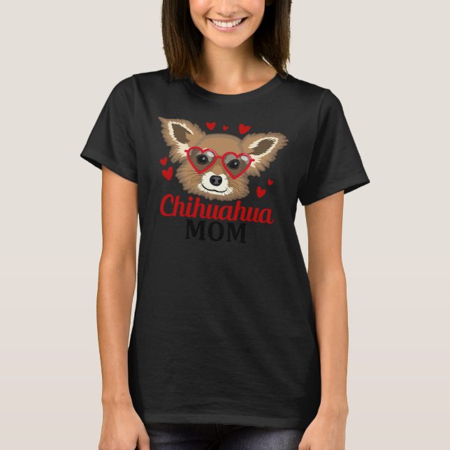 Camiseta Chihuahua Mom Mama Funny Perg Women (Anverso)