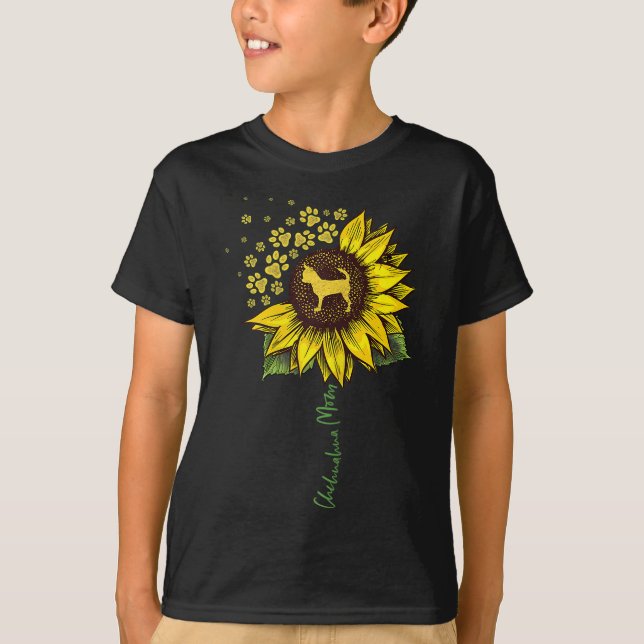 Camiseta Chihuahua Mom Sunflower Chiwawa Lover Regalos De P (Anverso)