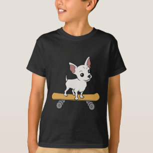 Camiseta Chihuahua monopatín Chihuahua lindo en monopatín 