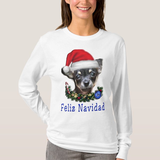 Camiseta Chihuahua Navidad (Anverso)