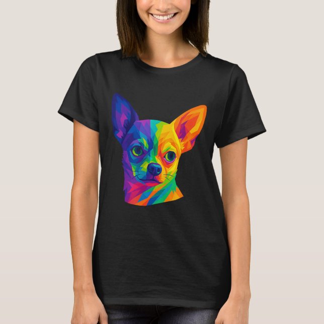 Camiseta Chihuahua P Art Rtrait For Dog Owners  (Anverso)