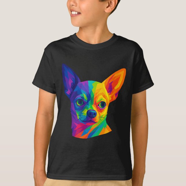Camiseta Chihuahua P Art Rtrait For Dog Owners  (Anverso)