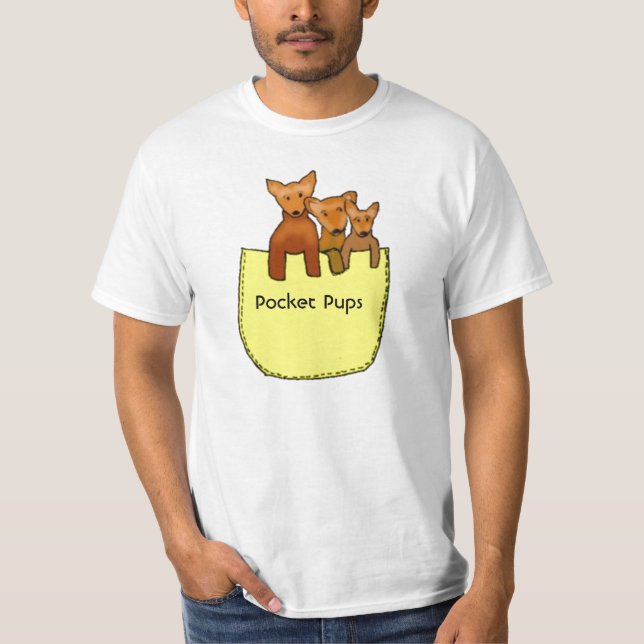 Camiseta chihuahua, perritos del bolsillo (Anverso)