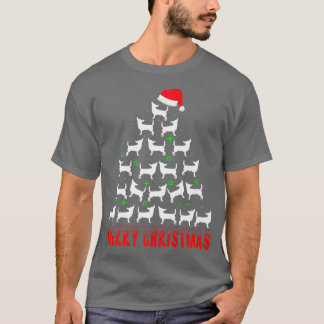 Camiseta Chihuahua Perro Árbol de Navidad Santa Hat Xmas Gr