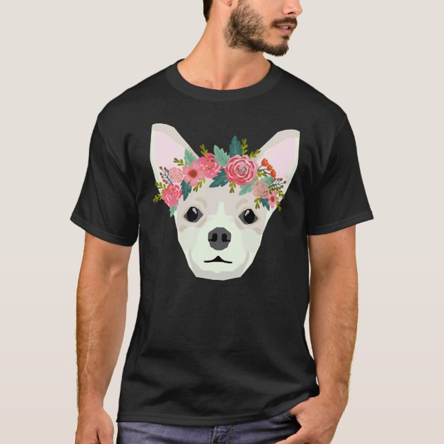 Camiseta Chihuahua Perro de raza floral Chihuahuas Pure B (Anverso)
