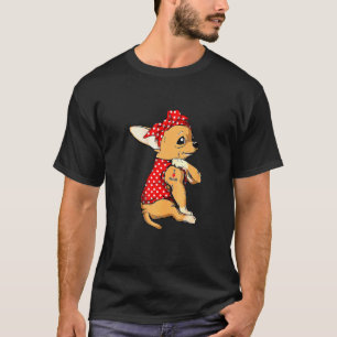 Camiseta Chihuahua Perro Mamá Bandana Cute Amo Mamá Tattoo