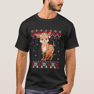 Camiseta Chihuahua Perro Santa Hat Hombres Mujeres Niños Fe