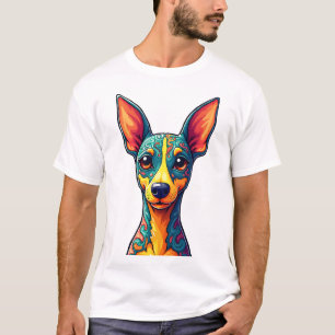 Camiseta Chihuahua  Pintura Abstracta  Color  Perro Lindo (