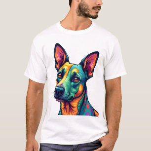 Camiseta Chihuahua  Pintura Abstracta  Color  Perro Lindo (